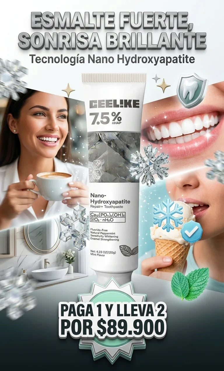 Ceelike™ Nano⁓Hydroxyapatite 120ml 2x1 | Fortalece el Esmalte y Reduce la Sensibilidad Dental